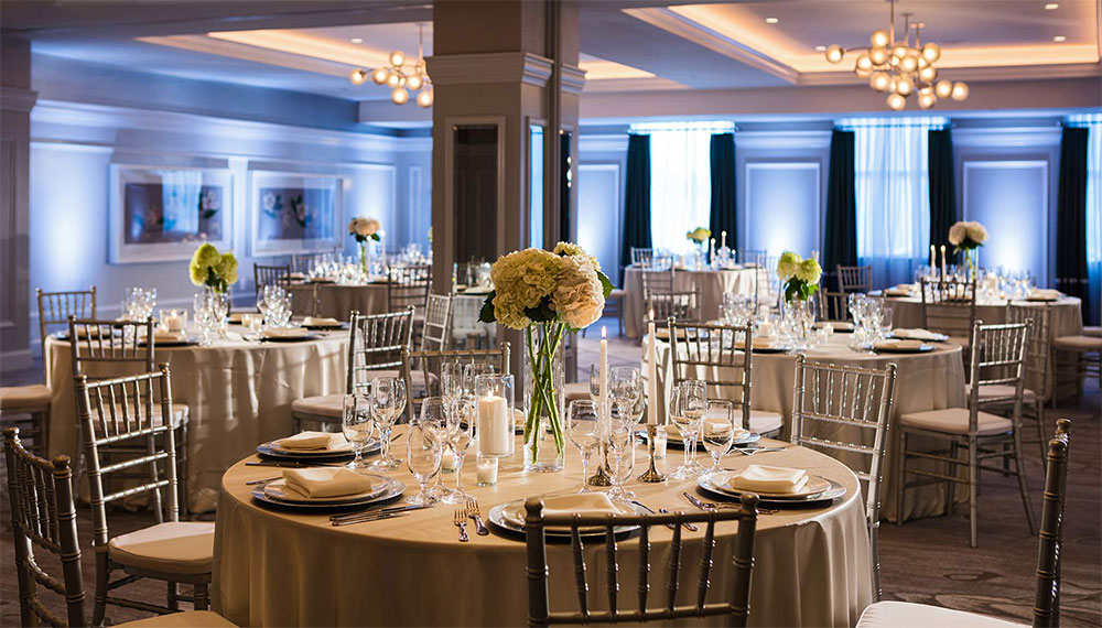 Magnolia ballroom wedding reception table